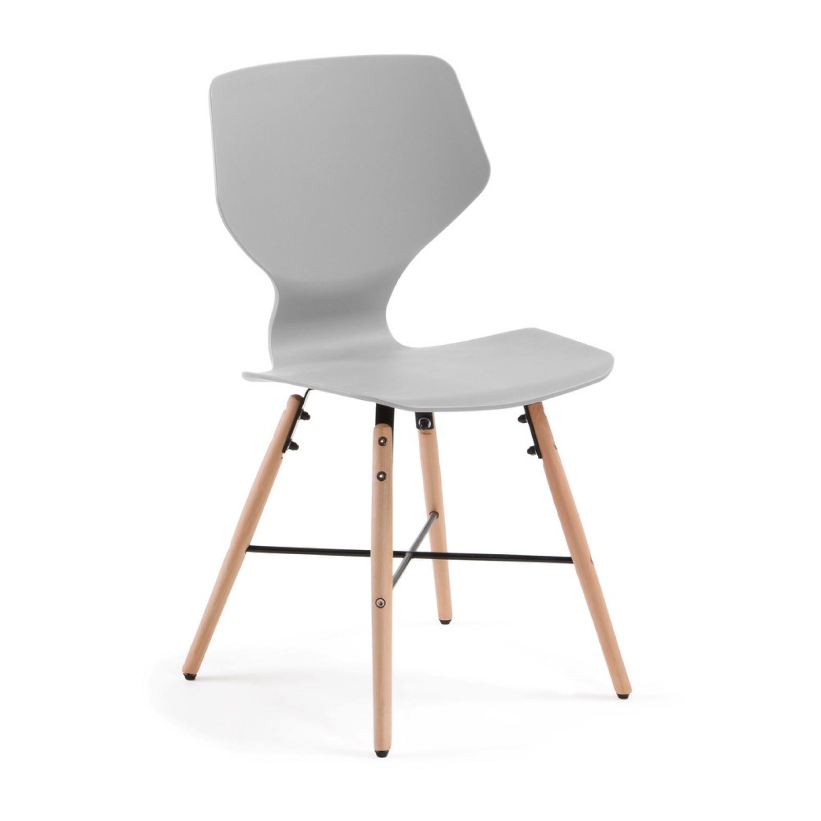 Accessoires et décoration - WITHEY Chaise bois naturel plastique gris