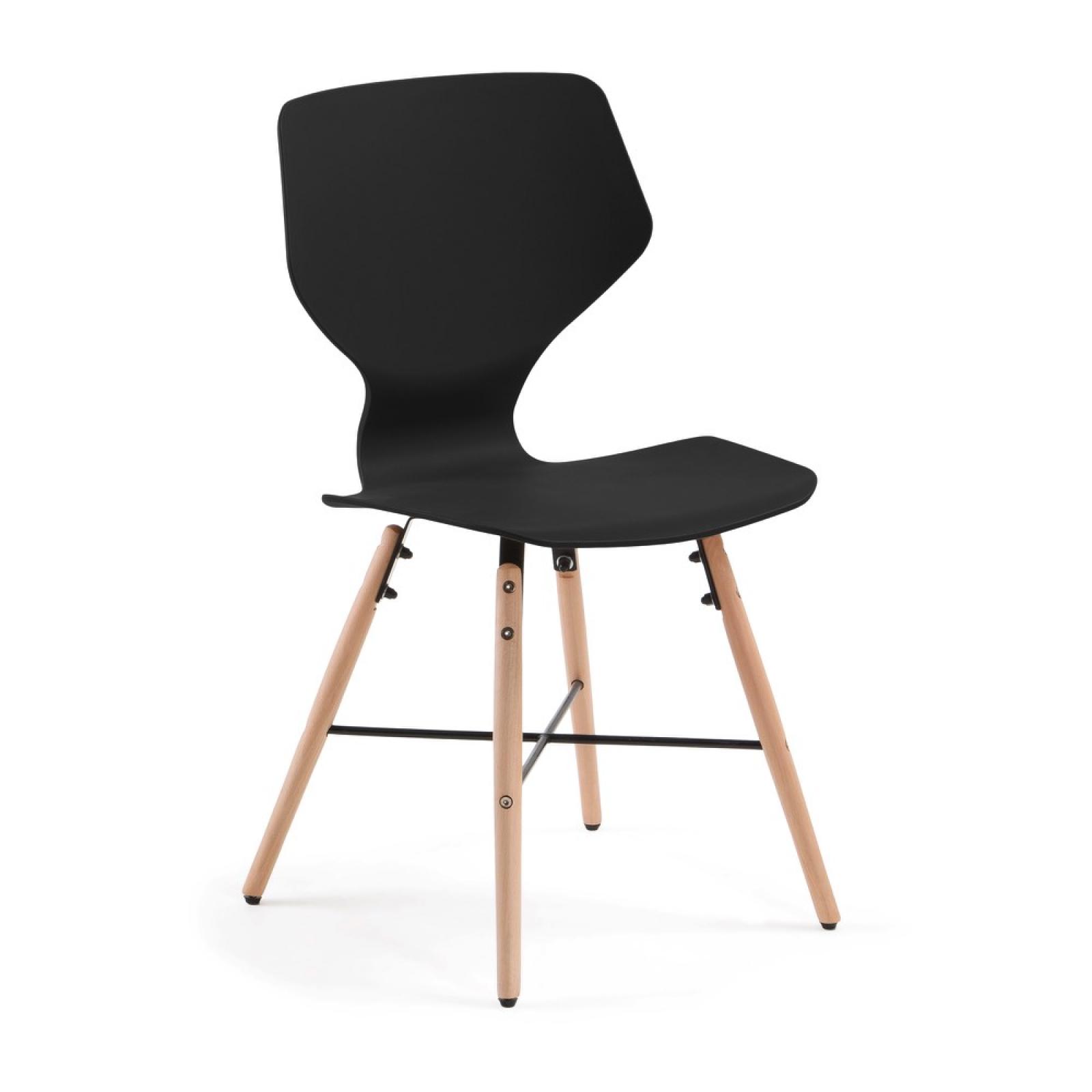 Accessoires et décoration - WITHEY Chaise bois naturel plastique noir