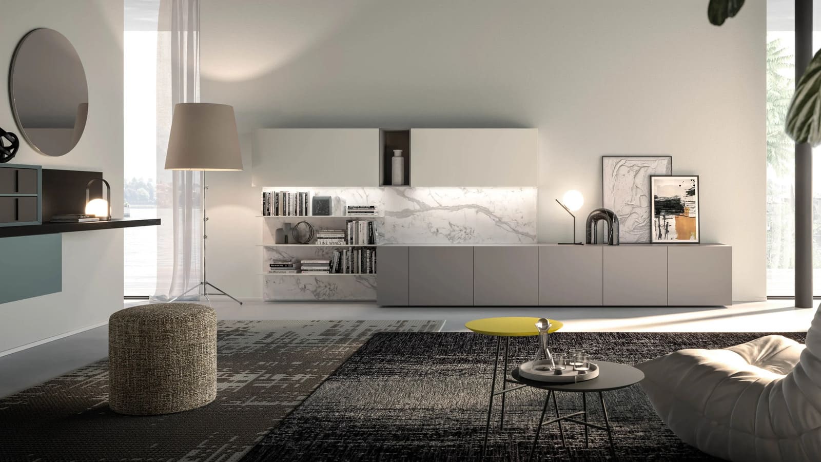 Salon contemporain inspiration italienne Kreacuisine